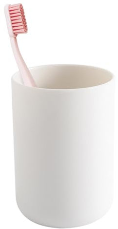 Bathroom Toothbrush Holder Cups, White Plastic Cups Drinking Cups Mouthwash Cup Reusable Water Cup Bathroom Storage Cups for Home Travel, 300ml (white)