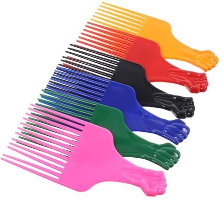 FOMIYES Peines De Plástico Para Peluquería 6 Unidades Tamaño Estándar Sin Estática Para Hombres y Mujeres Uso Diario Cuidado Del Cabello y Barba Colores Surtidos