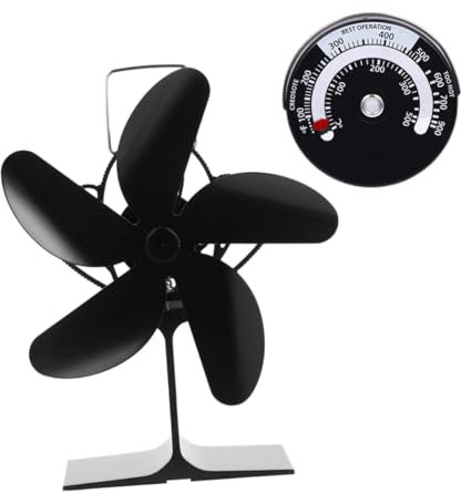 MAGICLULU Ventilatore Per Stufa Alimentato Calore Per Ventilazione Ad Calda Batterie Funzionamento Silenzioso