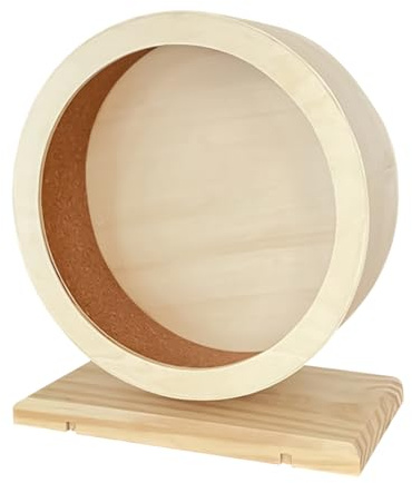 Hamster Exercise Wheels - Silent Wooden Hamster Wheel Toys - Wooden Spinner Small Animal Toys, Exercise Accessories Pet Supplies for Gerbil Chinchilla Mice Hedgehog