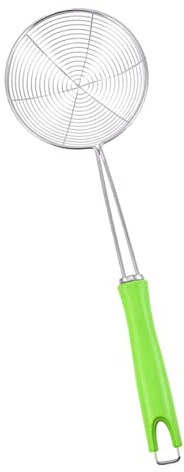 Cabilock Espumadera de Acero Inoxidable con Perforados para Freír y Escurrir Alimentos Mango Cómodo y Colgador Utensilio Cocina para Hogar y Restaurante
