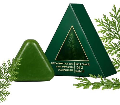 Nature Usman Grass Shampoo Bar, Anticaída del Cabello Sólido Champú Jabón, Limpieza Profunda, Calma y Fortalece el Cabello para Mujeres y Hombres