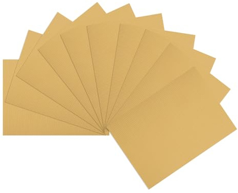 sourcing map 10pcs Corrugated Cardboard Paper Sheets,Khaki,14 inch x 10inch,for Craft and DIY Projects