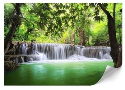 LUMASOUL Papel Pared 300x210 cm - Papel Pintado Pared con motivo Naturaleza - Moderno para Salón y Dormitorio - Fotomurales Fácil de instalar - Cascada