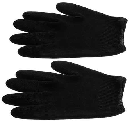 HONMEET Guanti Nero per Esfoliazione e Illuminazione della Pelle, Idratanti e Protettivi per Uso a Casa, di Guanti Rigeneranti per Mani Morbide e Curate