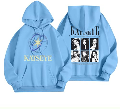 Umiquansome Katseye Merch Hoodies for Women UK Women's Print Sweatshirt Ladies Tops Fashion Winter Oversized Hoodie with Pockets