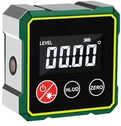 inclinometro, Goniometro Digitale Laser Inclinometro Indicatore Di Angolo Livello Scatola Ricaricabile USB Cercatore Magnetico Retroilluminato LCD per Costruzione, Decorazione, DIY