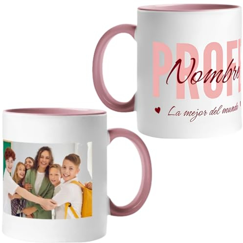 latostadora Taza Personalizada Profesor Profesora con Foto y Nombre Personalizado - Tazas Personalizadas Para Regalar a Profesores - Regalos Personalizados Originales Profesores