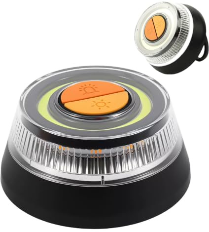 Lampe d’avertissement V16, Balise de Signalisation Magnétique pour Voiture et Moto, Lumière d'Urgence Haute Visibilité avec Base clignotant magnétique pour voiture véhicule tracteur SUV, Étanche IP65