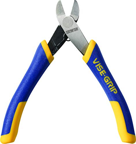 IRWIN 2078925 Vise-Grip Pliers with Spring, Flush Cut, Diagonal, Silver, 4-1/2-inch
