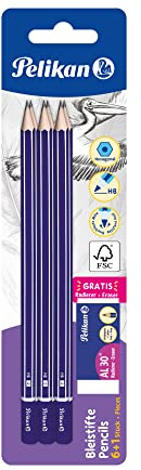 Pelikan 914341 6 blyertspennor 1 radergummi AL30 gratis