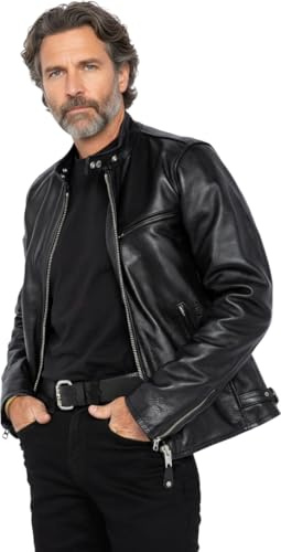 Blouson Motard Schott Ref 27582 Noir - Noir - XL