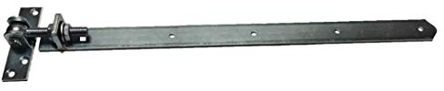 Premium Ladenbänder verzinkt mit Kloben verstellbar um 30 mm für Zauntor Länge 1000 mm x Breite 40 mm