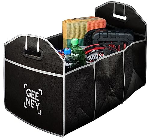 2 In 1 Car Boot Organiser Shopping Tidy Heavy Duty Collapsible Foldable Storage, Car Boot Bag, Auto Car Storage Organiser, Foldable Storage Boot Organiser Box, Trunk Organizer, Folding Car Organiser, Collapsible Shopping Travel Holder For Car, SUV, Minivan, Truck & Indoor Uses-Durable, Light Weight Design