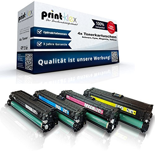 4X Print-Klex Toner kompatibel für HP Color Laserjet Enterprise Flow MFP M577c M550Series M552dn M553 M553dn M553dnm M553n M553Series M553x M553 xm MFP M570Series MFP M577dn MFP M577f Set BK C M Y