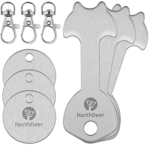 Passe Partout pour Caddie de Supermarché - Puces pour Chariots de Courses - Jeton Porte clé pour Chariot en Acier Inoxydable (3 Set)