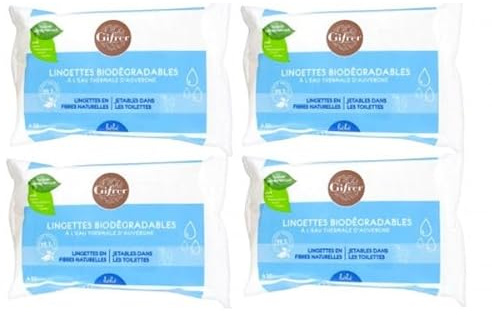 Gifrer Lingettes Biodégradables 60 Lingettes - Lot de 4