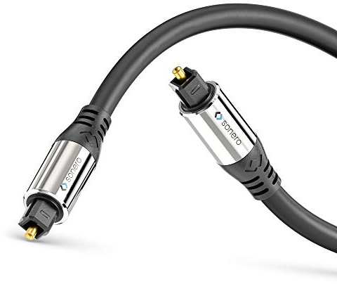 Sonero Premium optisches Toslink Kabel, 10,0m, vergoldete Kontakte, schwarz S-OC100-100