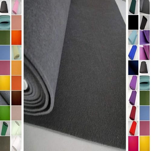 StoffBook grau stabiler Bastelfilz Stoff 5mm, Filzstoff für Bastelarbeiten, Dekoration, Kindergarten, Taschen, Bekleidung, Nadelfilz, Filzplatten, Dekofilz, Bastelstoff zum Nähen und Kleben, b759
