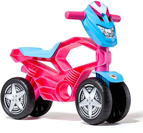 MOLTO | Laufrad | Motorrad läuft auf Allen Geländen | sicheres und Robustes Kinderspielzeug | Fördert die gesunde Entwicklung von Jungen und Mädchen | 18 bis 36 Monate (Rosa)