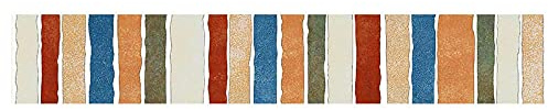 Borde del papel pintado Rayas de colores Auto Adhesivo del Papel Pintado del PVC Cenefa autoadhesiva para decoración de pared de cocina baño 10X300CM