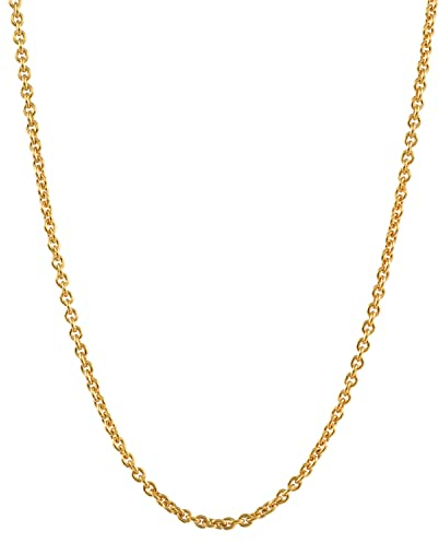 hoplo holzenplotz Ankerkette rund Halskette 750-18 Karat Gold Auswahl, Länge:45 cm, Kette_Breite:0.8 mm