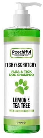 Poochiful Itchy & Scratchy Dog Shampoo Sensitive Skin 500ml Dog & Puppy Shampoo and Conditioner From 8 Weeks Pro Grooming Products for Dogs. Flea & Tick Shampoo Suitable for Sensitive Itchy & Dry Skin