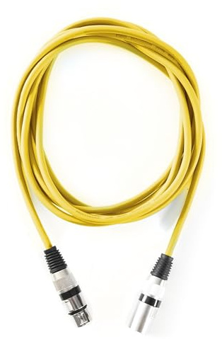MUSIC STORE XLR-Mikrofonkabel, 3 m, Gelb, Standardkabel für Heim- und Studioanwendungen
