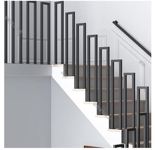 U-förmig Handlauf Für Die Treppe Innenbereich Schmiedeeisen Geländer Einfach Modern Dachboden Stützstange Außenbereich Balkon Korridor Zaun Lager 200KG(Size:90cm)