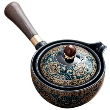 NEDLON Ensemble De Théière Portable Avec Théière Et Infuseur À Rotation À 360 Degrés, Théière Et Tasse Rotative Chinoise En Porcelaine Cadeau Pour Les Amateurs De Thé (Color : Blue2, Size : A)
