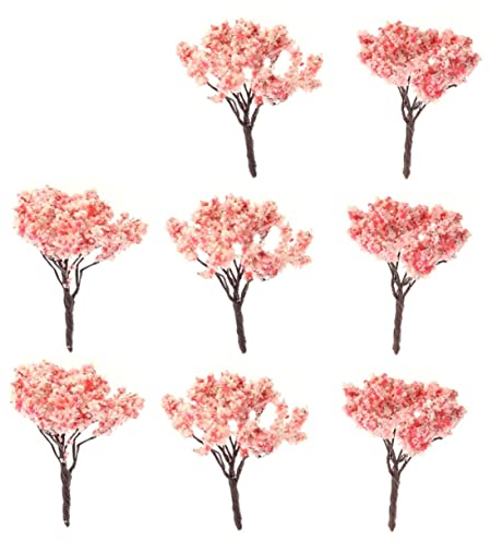 Modellbaum Miniatur Kirschblüten Rosa Metall für Landschaft
