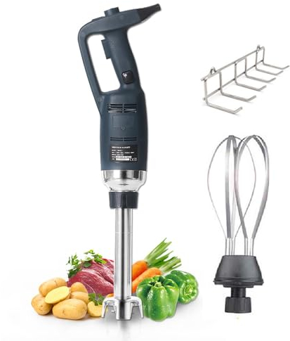Batidora de mano comercial, batidora de inmersión resistente de 500 W con varilla de 500 mm, batidora de varilla de cocina de velocidad variable, batidora portátil multiusos con hoja de acero inoxidab