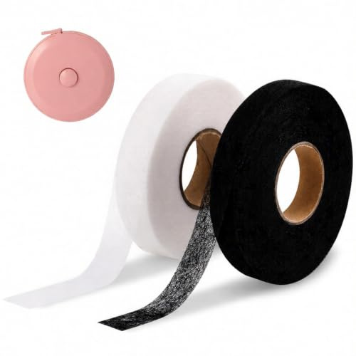 2 Pack 70 Yards 2cm Two Color Wonder Web Hemming Tape With Tape Measure