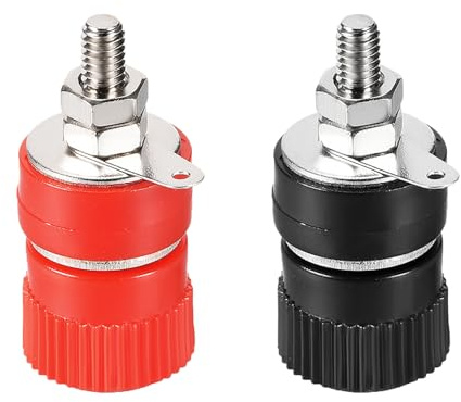 Rebower Morsetto a Vite, Filettatura M4, Connettore per Altoparlante Amplificatore Potenza per Altoparlante, Scatola Batteria, Banana Plug