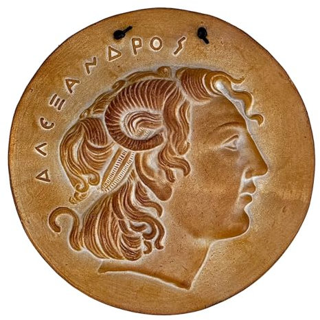 Alexander The Great Portrait-Münze Keramikfliesen-Wandrelief-Dekor