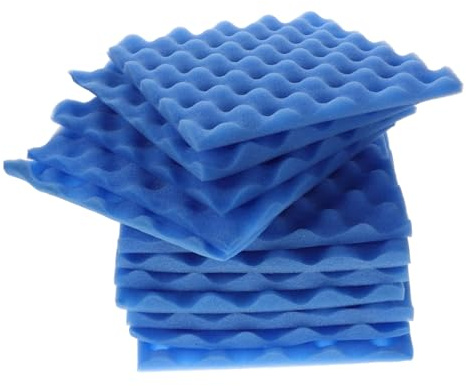 Selbstklebende Akustikpaneel Schalldämmmatte 12 Stück für Wände Musikraum | Pu Material, Blaue Ausführung, Einfache Montage, Geräuschminderung, Geeignet für Musikzimmer und Wandflächen