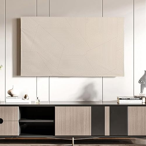 JANEMUA Copertura Protettiva per TV, Copertura Decorativa per TV Semplice E Completa, La Copertura per TV È Universale per Desktop/superfici Curve.-3||55inch