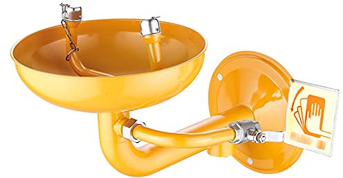 Augendusche, Augenduschen aus Edelstahl 304 mit ABS-Beschichtung und Staubschutzit ABS-Beschichtung und Staubschutzkappe für die Düse, zur Befestigung am Waschbecken (Farbe: zur Wandmontage)