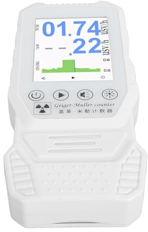 Dilwe Rilevatore di Radiazioni Nucleari Ricaricabile con Display a Colori HD, Misuratore di Radiazioni per Raggi X, Y, β Contatore Geiger Alimentato Tramite USB