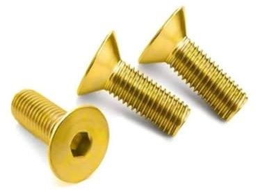 KSeSii Vis à tête fraisée en Laiton Pur, 2 à 20 pièces, M2 M2.5 M3 M4 M5 M6 M8, à Six pans Creux Plats(6mm,M3 (20Pcs))