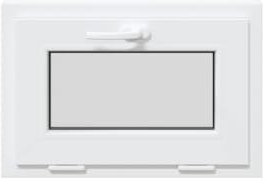 vidaXL Finestra Seminterrato RISOR 60x40 cm Tilt 2 Vetri Bianco, Finestra di Uscita, Finestra della tramoggia, Finestra nel seminterrato