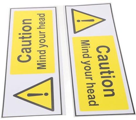 LAPYAPPE 2feuilles Panneau de Prudence Panneaux Avertissement de Collision Frontale Autocollants de Sécurité Haute Visibilité pour Équipements Industriels Usines Entrepôts et Chantiers