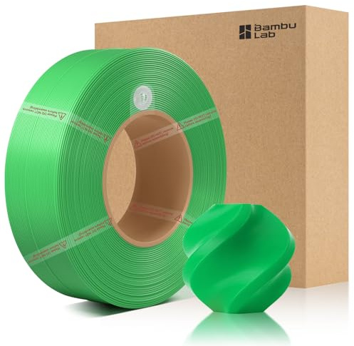 CCTREE Filament PLA Basic 1,75 mm, sans bobine, impression facile avec RFID pour Bambu Lab A1/X1/P1/H2 série AMS 1 kg +/- 0,03 mm (vert bambou 10501)