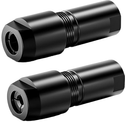 MiJunHD Angle Grinder to Straight Grinder Collet Chuck Converter, M10 Thread to 3mm/6mm Rod Clamping Conversion Connector for Sanding Drill Bits & Polishing Discs Connecting Adapter (2PCS)