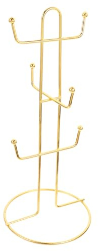 Yardenfun Multipurpose Coffee Mug Holder Tree Stand Elegant Metal Cup Organizer for Countertops for Home Kitchen and Coffee Bar Decor Space Saving Design for Up to Mugs