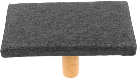 BESPORTBLE Panca Meditazione in Legno Grigio con Cuscino Sgabello Preghiera e Resistente Supporto Stabile per Inginocchiata e Meditativo Adatto per Utenti