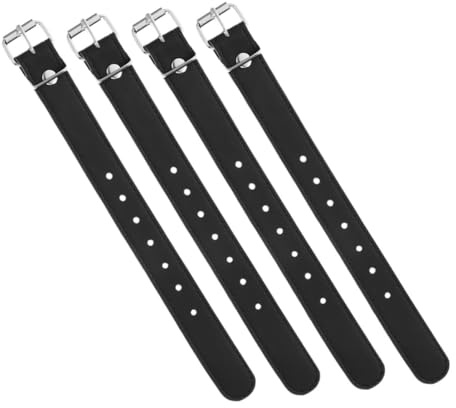 CLISPEED 4pcs PU Bike Basket Straps for Front Handlebar Attachment Metal Construction Secure Fit for Adult and Bicycle Baskets Versatile Replacement Parts for Enhanced Stability