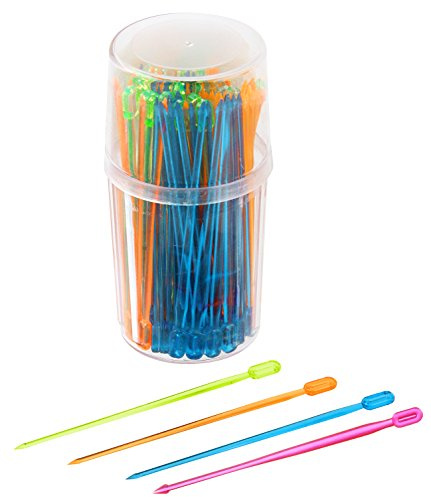 Fackelmann 50611 Haricot Pique de soirée Plastique Multicolore 8,5 cm Lot de 100