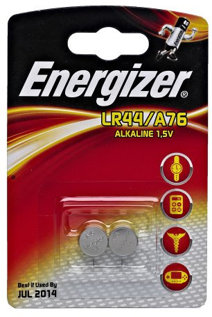 ENERGIZER Lot de 5 Blisters de 2 Piles Alcaline calculatrices/Photo A76 LR44 AG13 1,5V
