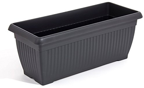 Prosperplast TERRA Topf 44L., Abmessungen (mm) 800x344x320, Farbe Anthrazit | 44L Fassungsvermögen Abmessungen 800x344x320mm